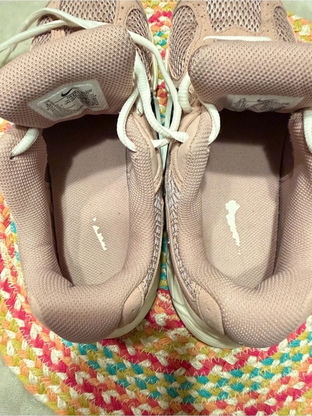 Nike V5 RNR Women's Particle Pink/Black/Ivory Mesh Athletic Sneakers 8.5m - Picture 6 of 12